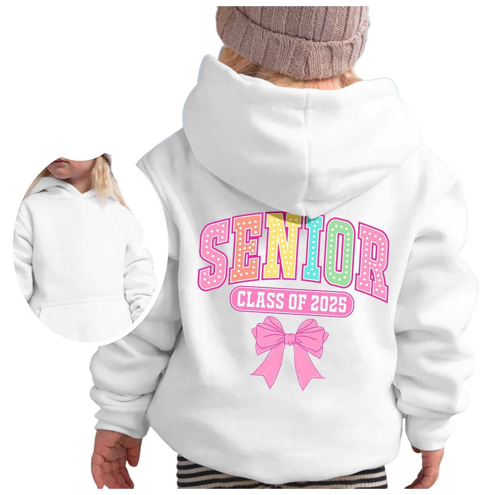 TJAZFJPA Star Sweatshirt Senior 2025 Children's Printed