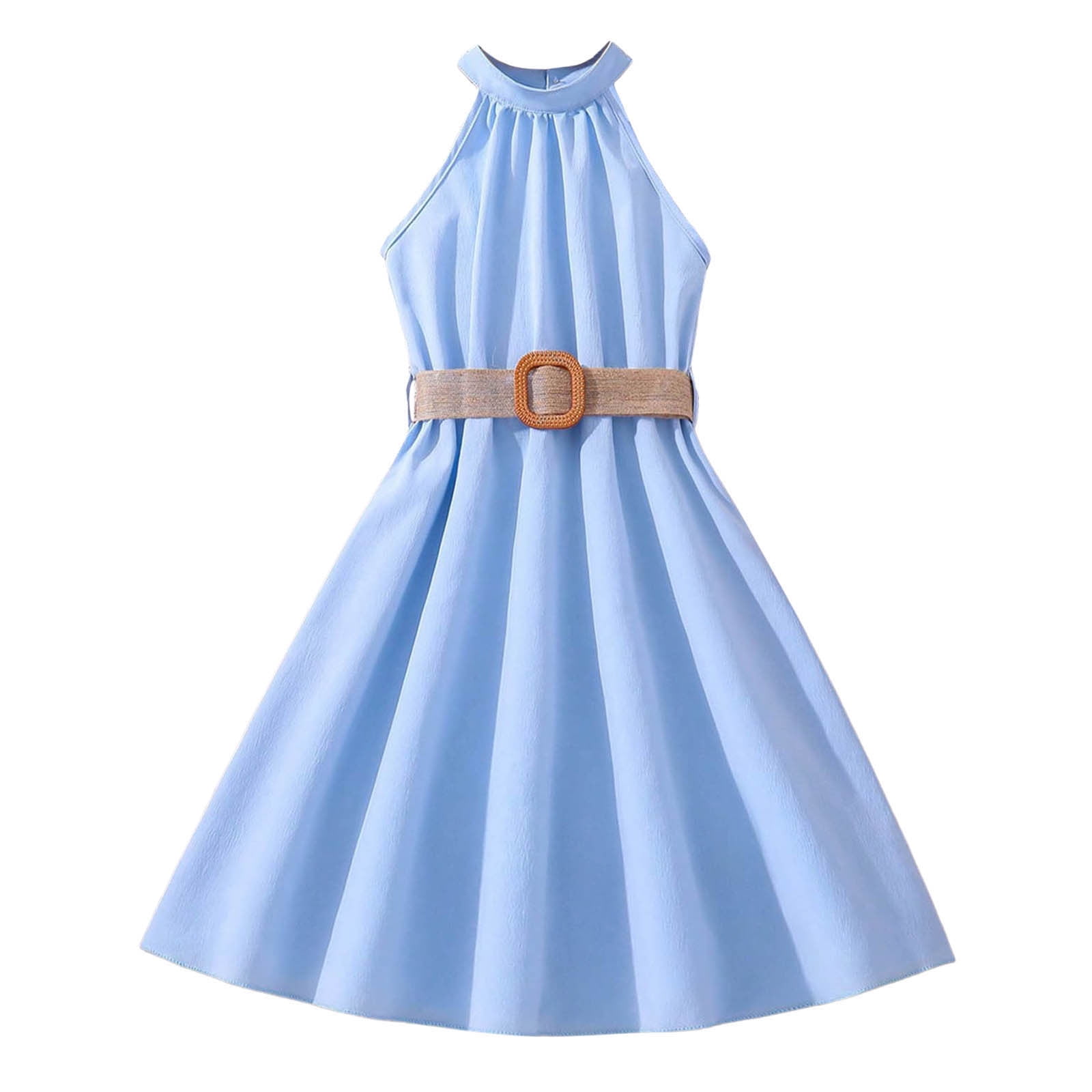 TJAZFJPA Girls Formal Dresses Children Dress Solid Color Hanging Neck Waist  Collection Dress Princess Dress Fashion Outwear Dress up Clothes for Little  Girls 3T-4T Purple Mini Dress 9-10 Years - Walmart.com
