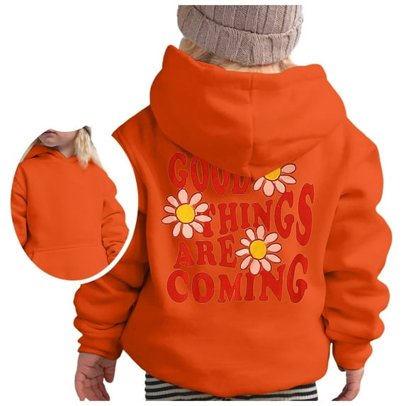 TJAZFJPA Toddler Crewneck Sweatshirt Black Girl's Hoodie Long Sleeve Soft Sweatshirt Graphic Hoody Kids Cute Pullovers Top Clothes for Girls Cute Sweatshirts for Teens Brown Sweatshirt 3-4 Years