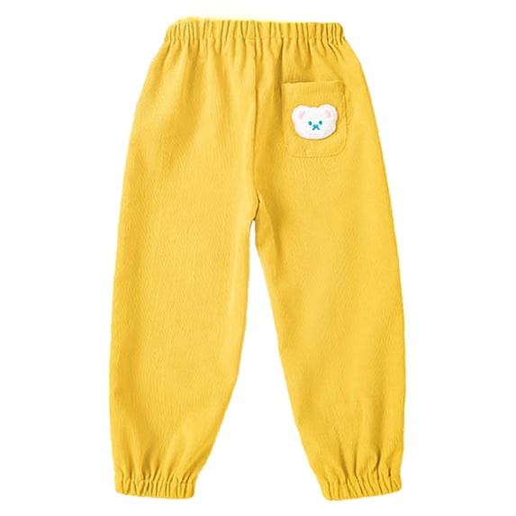 TJAZFJPA White Compression Pants New Fall and Winter Clothing for Boys and Girls Quality Corduroy Fabric Children's Long Bear Pants Sweatpants for Boys Flare Sweatpants 3-4 Years