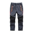 thumbnail image 1 of TJAZFJPA Winter Pants Kids Baby Boys Girls Patchwork Ski Pants Suit Pocket Thicken Warm Trouser Pants Regular Ski Pants Casual Pants Brown Sweatpants Cargo Pants 5-6 Years, 1 of 4