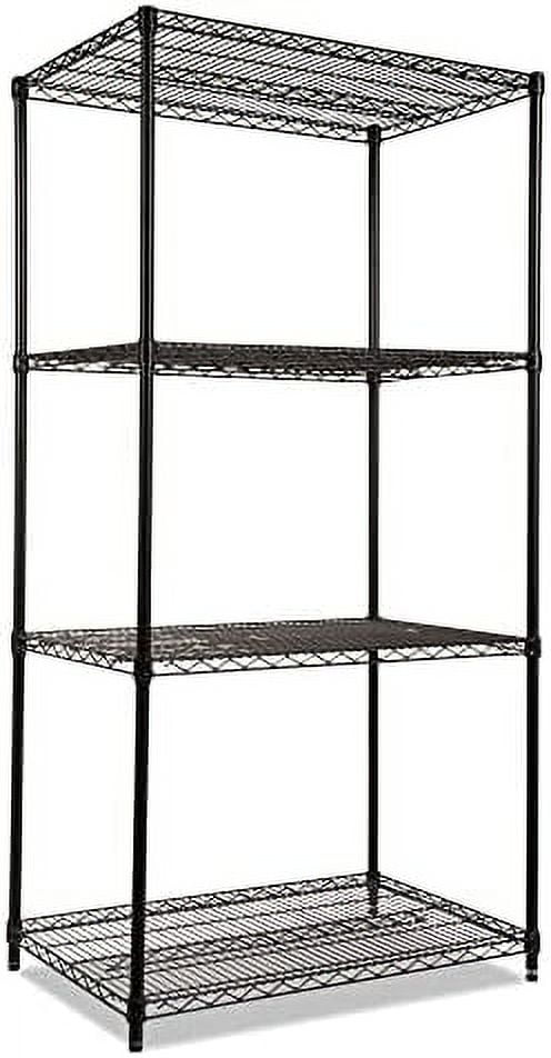 Black 36" x 24" x 72" Wire Shelving Unit