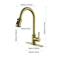 TJCGDTY Single Handle High Arc Pull Out Kitchen Faucet Single Level