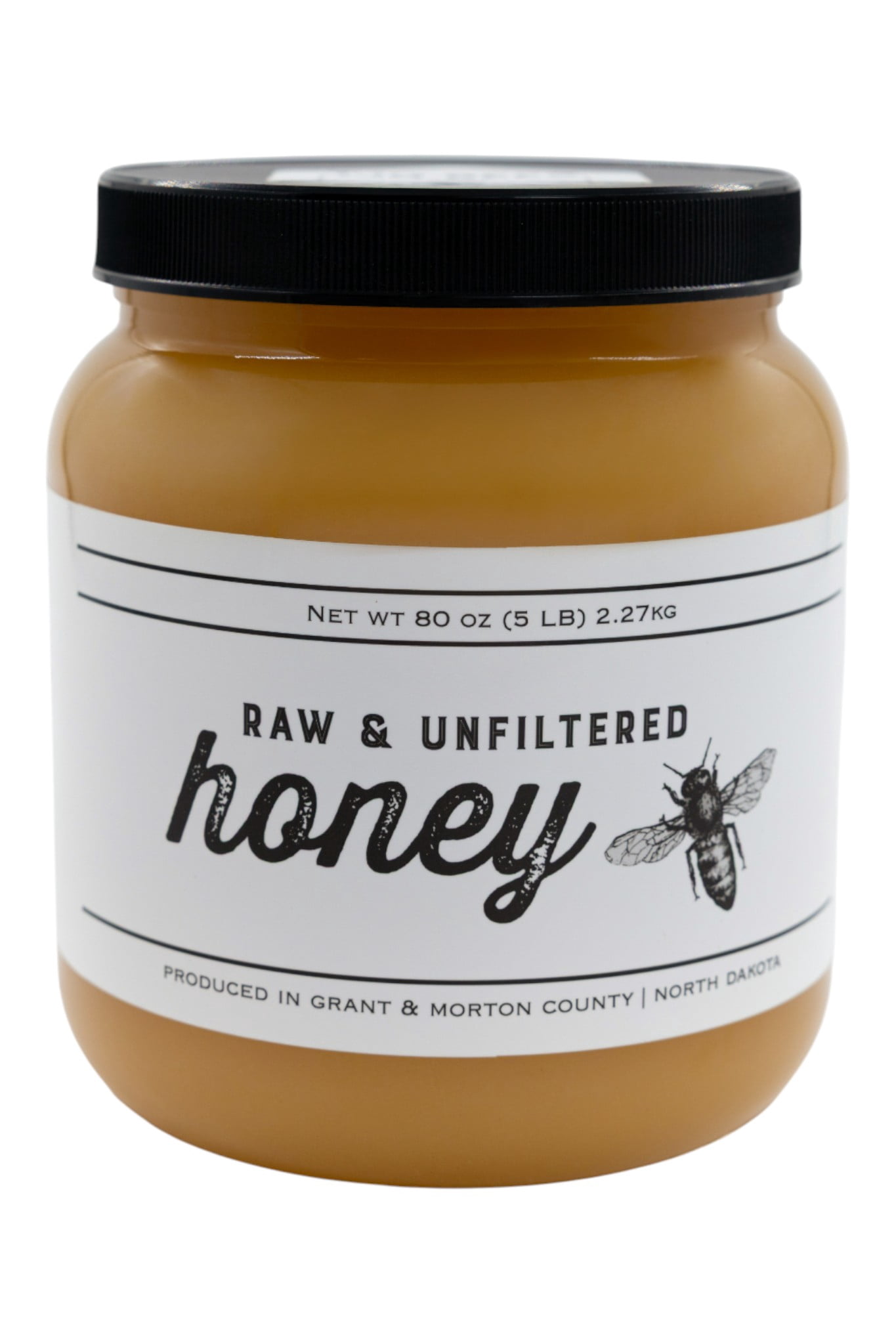 TJO Bees Raw and Unfiltered Honey - 80 oz (5 lb) Jar
