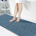 thumbnail image 1 of TJOUL Bathroom Rug – Extra Soft, Absorbent, Non-Slip, Quick Dry Chenille Bath Mat, Machine Washable, 24" x 17", Mauve, 1 of 15