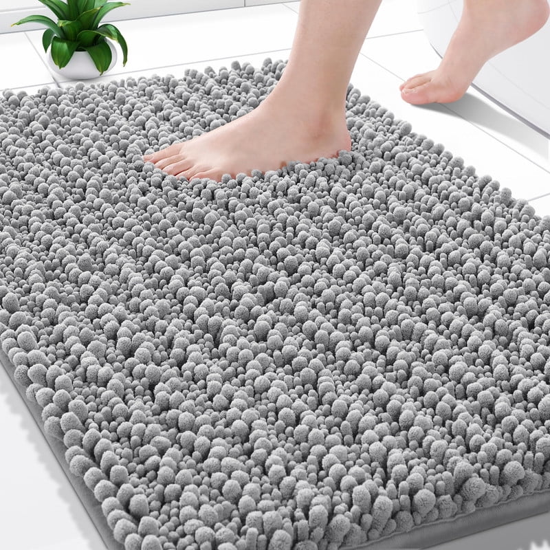 TJOUL Bathroom Rugs Non Slip Washable - Ultra Soft Absorbent Chenille ...