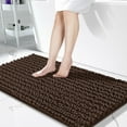 thumbnail image 1 of TJOUL Bathroom Rug – Extra Soft, Absorbent, Non-Slip, Quick Dry Chenille Bath Mat, Machine Washable, 24" x 17", Mauve, 1 of 15
