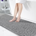 thumbnail image 1 of TJOUL Bathroom Rug – Extra Soft, Absorbent, Non-Slip, Quick Dry Chenille Bath Mat, Machine Washable, 70" x 24", Grey, 1 of 9