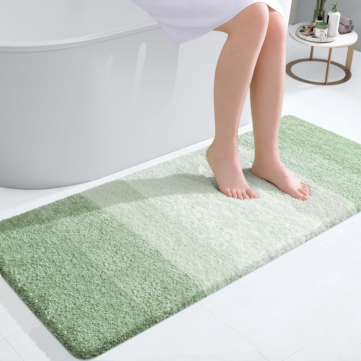 TJOUL Bathroom Runner Rugs Extra Soft Absorbent Microfiber Bath Rugs ...
