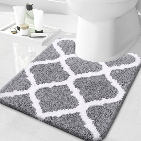 TJOUL Bathroom Rugs, Soft and Absorbent Microfiber Bath Rugs, Non-Slip Shaggy Shower Carpet, Machine Wash Dry, Bath Mats for Bathroom Floor, Tub and Shower