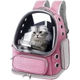 thumbnail image 1 of TJOUL Cat Backpack Carrier, Breathable Cat Bubble Backpack Upgrade Large Space Cat Carrier for Kitty Small Dog, Foldable Airline Approved Cats Backpack, Enlarge Transparent PetTravel Backpack (Pink), 1 of 6