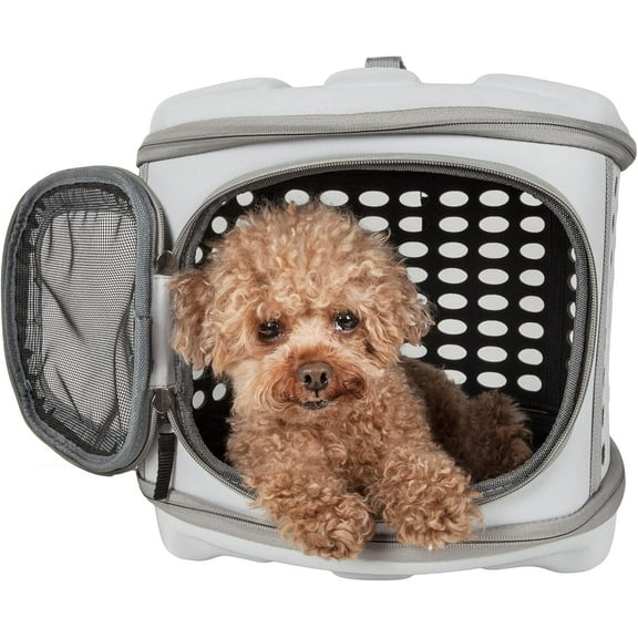 TJOUL Circular Shelled Travel Pet Carrier - Collapsible and Folding Airline Dog Carrier with Lightweight Military-Grade Durability with Included Shoulder Straps