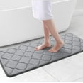 thumbnail image 1 of TJOUL Memory Foam Bath Mat Rug 24x16, Soft and Absorbent Bathroom Rugs, Non-Slip, Comfortable, Machine Washable Bath Carpet for Bathroom Floor, Tub, Shower and Home Decor Accessories, Black, 1 of 19