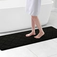 thumbnail image 1 of TJOUL Memory Foam Bath Mat Rug 24x16, Soft and Absorbent Bathroom Rugs, Non-Slip, Comfortable, Machine Washable Bath Carpet for Bathroom Floor, Tub, Shower and Home Decor Accessories, Black, 1 of 11