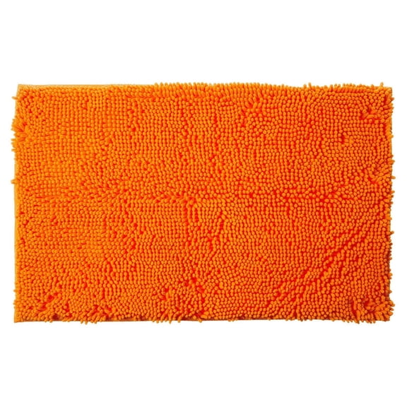 TJOUL Microfiber Bathroom Rugs & Indoor Doormat, Non-Slip Absorbent Washable Bath Mat, Quick Dry Kitchen Rug & Dog Mat, [[Orange], [19.7*31.5in]