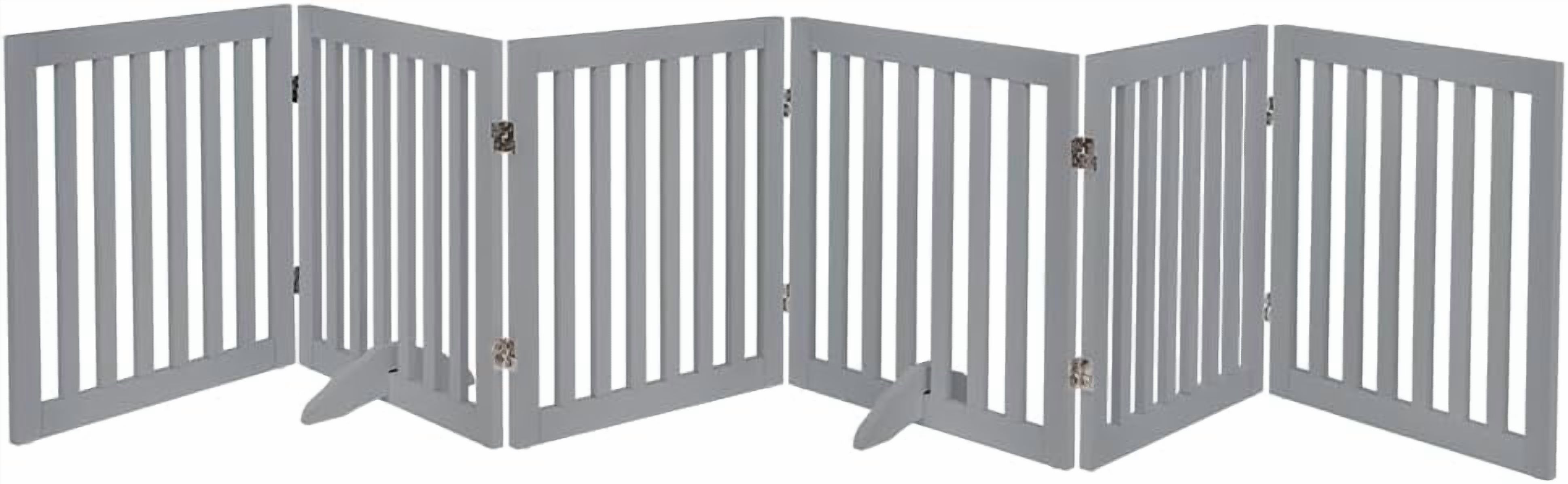 View of TJOUL Pet Playpen with Wood and Wire, 6 Panels Extra Wide Freestanding ...