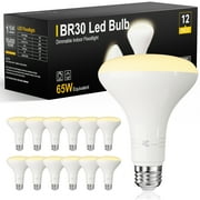 TJOY 12 Pack BR30 Led Bulbs 65W Equivalent, Dimmable Indoor Flood Lights Bulb, E26 Base, 2700K Soft White, 9W, 800 LM, Recessed Lighting Bulb for Ceiling, Recessed Can, Living Room and Kitchen