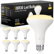 TJOY 6 Pack BR30 Led Bulbs 65W Equivalent, Dimmable Indoor Flood Lights Bulb, E26 Base, 2700K Soft White, 9W, 800 LM, Recessed Lighting Bulb for Ceiling, Recessed Can, Living Room and Kitchen