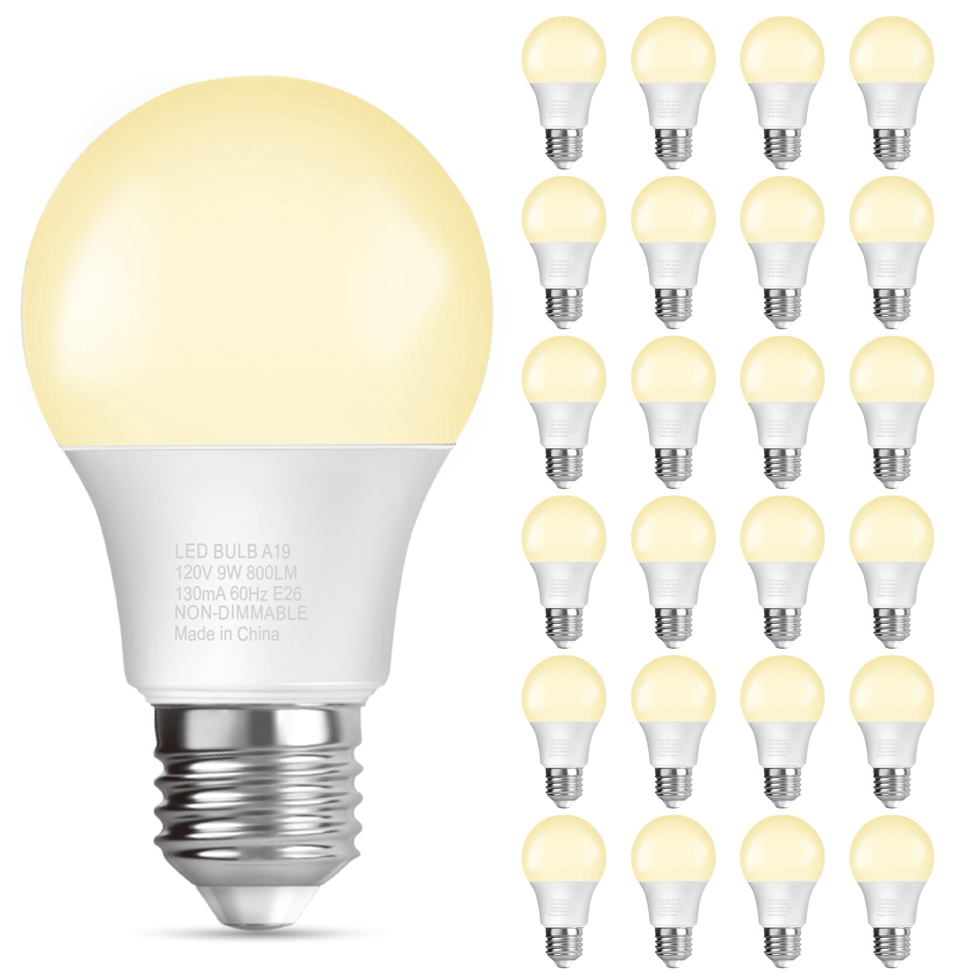 TJOY A19 LED Light Bulbs, 100W Equivalent,2700K Soft White, 15W 1500 Lumens,E26 Standard Base,UL Listed,Lighting for Bedroom Living Room Home Office,24 Pack