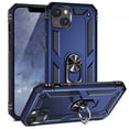 thumbnail image 1 of TJS Phone Case for Apple iPhone 14 Plus, Impact Resistant Metal Ring Magnetic Support Kickstand Drop Protector Cover for iPhone 14 Plus (Blue), 1 of 5