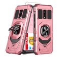 thumbnail image 1 of TJS for BLU View 4 (B135DL) Phone Case, with Tempered Glass Screen Protector, [Military Grade] Robotic Magnetic Support Car Mount Metal Ring Holder Kickstand Cover (Rose Gold), 1 of 7