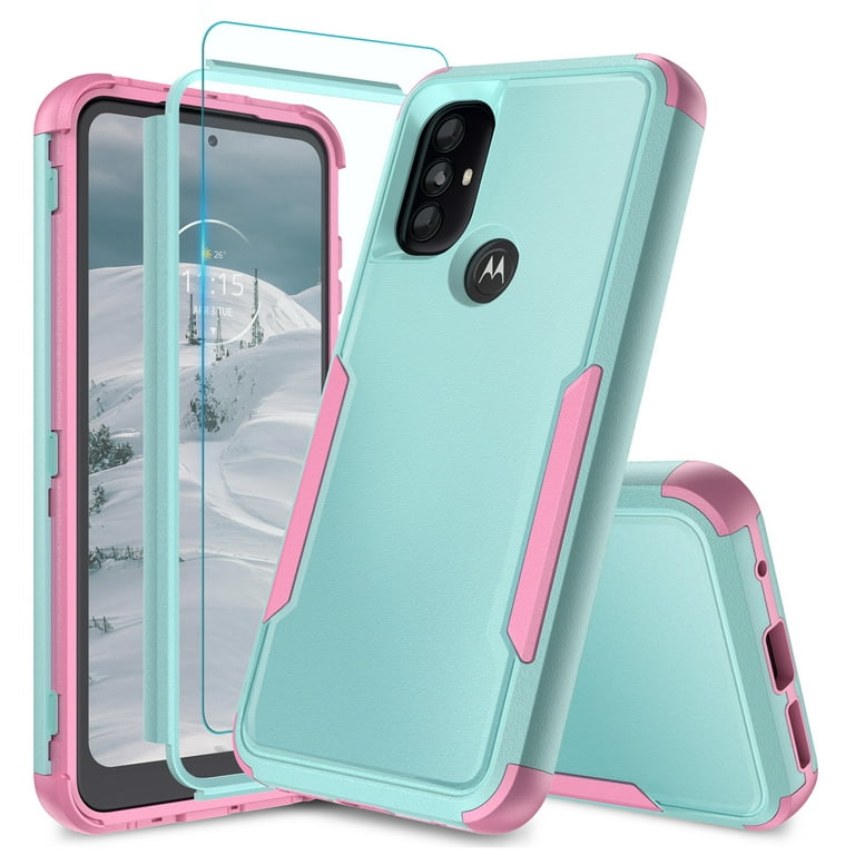 TJS Motorola Moto G Pure 2021/Power 2022 Case, Rugged Shockproof