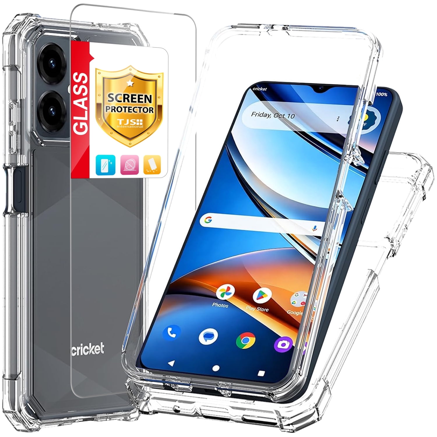 TJS for Cricket Icon 2026 / AT&T Propel 3 5G Phone Case, with Tempered ...