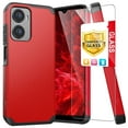 thumbnail image 1 of TJS for Cricket Magic 2 5G 2024 (U655AC) / AT&T Propel 2 5G (U655AA) Phone Case, with Tempered Glass Screen Protector, Magnetic Support Dual Layer Shockproof Drop Protection Impact Cover (Red), 1 of 6