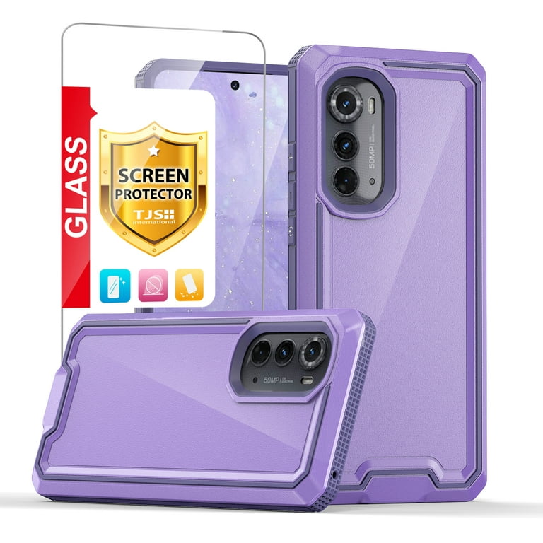 TJS for Motorola Edge 2022 Phone Case, Moto Edge 5G 2022 Case, with Tempered Glass Screen Protector, Dual Layer Shockproof Rugged Hybrid Drop ... TJS for Motorola Edge 2022 Phone Case, Moto Edge 5G 2022 Case, with Tempered Glass Screen Protector, Dual Layer Shockproof Rugged Hybrid Drop ...
