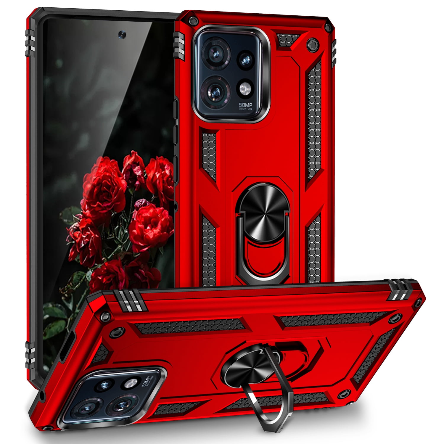 TJS for Motorola Moto Edge Plus 2023 Phone Case, Impact Resistant Metal