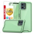 thumbnail image 1 of TJS for Motorola Moto G 5G 2023 Phone Case, with Tempered Glass Screen Protector, Dual Layer Shockproof Rugged Hybrid Drop Protector Cover for Moto G 5G 2023 (Green), 1 of 6