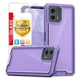 thumbnail image 1 of TJS for Motorola Moto G 5G 2023 Phone Case, with Tempered Glass Screen Protector, Dual Layer Shockproof Rugged Hybrid Drop Protector Cover for Moto G 5G 2023 (Purple), 1 of 6