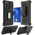 TJS for Motorola Moto G 5G (2024) Phone Case, Belt Clip Card Slot