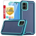 thumbnail image 1 of TJS for Motorola Moto G 5G 2024 Phone Case, with Tempered Glass Screen Protector, Dual Layer Shockproof Rugged Hybrid Drop Protector Cover for Moto G 5G 2024 (Blue), 1 of 6