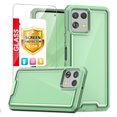 thumbnail image 1 of TJS for Motorola Moto G Power 2023 Phone Case, with Tempered Glass Screen Protector, Dual Layer Shockproof Rugged Hybrid Drop Protector Cover for Moto G Power 2023 (Green), 1 of 6