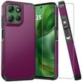 thumbnail image 1 of TJS for Motorola Moto G Power 5G 2025 / Moto G Power 5G 2026 Phone Case, with Tempered Glass Screen Protector, Dual Layer Hybrid Magnetic Support Shockproof Heavy Duty Cover (Purple), 1 of 7