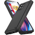 thumbnail image 1 of TJS for Motorola Moto G Stylus 5G 2023 Phone Case, with Tempered Glass Screen Protector, Dual Layer PC Back Soft Bumper Resilient Shock Absorb Protective Cover for Moto G Stylus 5G 2023 (Black), 1 of 8