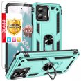 thumbnail image 1 of TJS for Motorola Moto G Stylus 5G 2023 Phone Case, with Tempered Glass Screen Protector, Impact Resistant Metal Ring Magnetic Support Kickstand Drop Protector Cover for Moto G Stylus 5G 2023 (Teal), 1 of 7