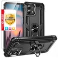 thumbnail image 1 of TJS for Motorola Moto G Stylus 5G 2023 Phone Case, with Tempered Glass Screen Protector, Impact Resistant Metal Ring Magnetic Support Kickstand Drop Protector Cover for Moto G Stylus 5G 2023 (Black), 1 of 7