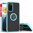 thumbnail image 1 of TJS Phone Case for Samsung Galaxy A03s Case, with Tempered Glass Screen Protector, 360 Degrees Rotating Metal Ring Magnetic Support Kickstand Cover (Light Blue), 1 of 6