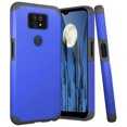 thumbnail image 1 of TJS Phone Case for AT&T Maestro Max / Cricket Ovation 2, Dual Layer Hybrid Shockproof Drop Protection Impact Rugged Armor Case Cover (Blue), 1 of 5