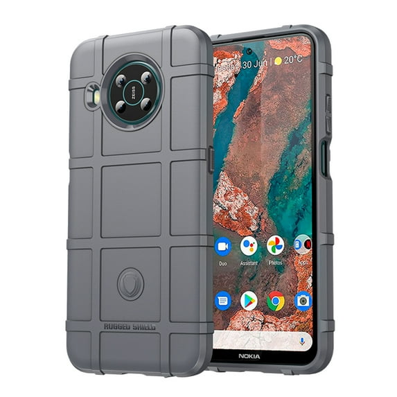 TJS Phone Case for Nokia X100 5G, Heavy Duty Rugged Shield Impact Resistant Protective Cover (Gray)