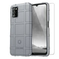 thumbnail image 1 of TJS Phone Case for Samsung Galaxy A03s, with Tempered Glass Screen Protector, Heavy Duty Rugged Shield Impact Resistant Protective Cover (Gray), 1 of 9