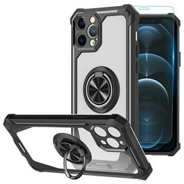Insten Rugged Heavy Duty Case With 360 Ring Kickstand Compatible With Iphone  12 Pro Max (6.7) - Shockproof Bumper Cover Accessories, Black : Target