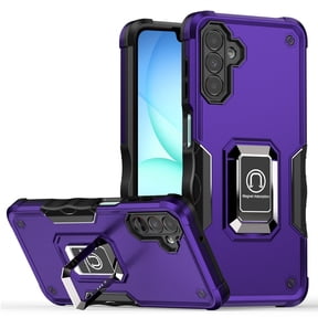 TJS Phone Case for Samsung Galaxy A17 5G, Military Grade Heavy Duty Magnetic Support Ring Kickstand Cover for Galaxy A17 5G (Purple)