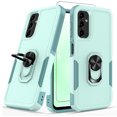 thumbnail image 1 of TJS for Samsung Galaxy A14 5G Phone Case, with Tempered Glass Screen Protector, Heavy Duty Rugged Shockproof Metal Ring Magnetic Support Kickstand Full Body Protection Cover for Galaxy A14 5G (Teal), 1 of 6