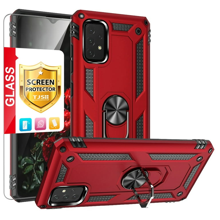 TJS Samsung Galaxy A23 5G Case, Tempered Glass Protector, Magnetic 