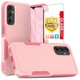 thumbnail image 1 of TJS for Samsung Galaxy A25 5G Phone Case, with Tempered Glass Screen Protector, Heavy Duty Rugged Shockproof Full Body Protection Cover for Galaxy A25 5G (Pink), 1 of 6
