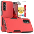 thumbnail image 1 of TJS for Samsung Galaxy A25 5G Phone Case, with Tempered Glass Screen Protector, Heavy Duty Rugged Shockproof Full Body Protection Cover for Galaxy A25 5G (Red), 1 of 6