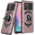 thumbnail image 1 of TJS for Samsung Galaxy A26 Phone Case, [Military Grade] Robotic Magnetic Support Car Mount Metal Ring Holder Kickstand Cover for Samsung A26 (Rose Gold), 1 of 5
